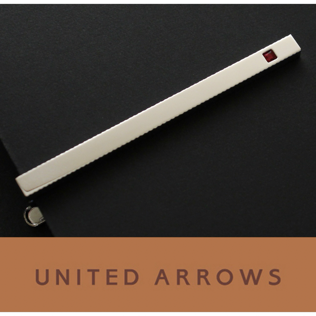 UNITED ARROWS(ユナイテッドアローズ)の3991◆ユナイテッドアローズ◆ネクタイピン◆シルバー×レッドストーン◆タイピン メンズのファッション小物(ネクタイピン)の商品写真