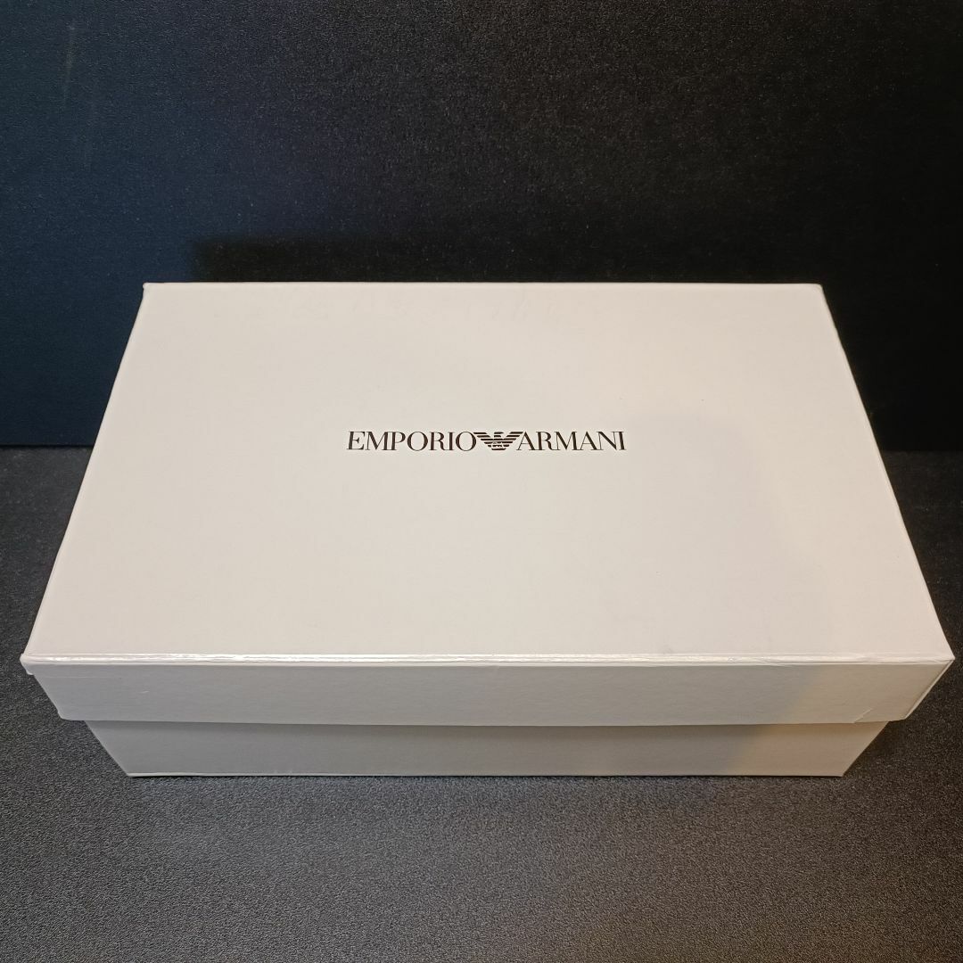 Emporio Armani(エンポリオアルマーニ)のエンポリオアルマーニ（EMPORIO ARMANI） スニーカー 黒x赤 UK7 メンズの靴/シューズ(スニーカー)の商品写真