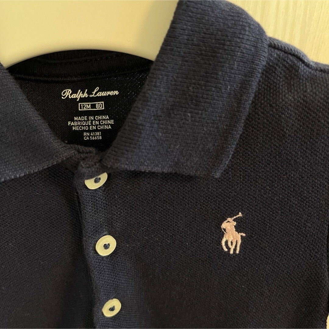 Ralph Lauren(ラルフローレン)のラルフローレン　ポロワンピース　80  12M キッズ/ベビー/マタニティのベビー服(~85cm)(ワンピース)の商品写真