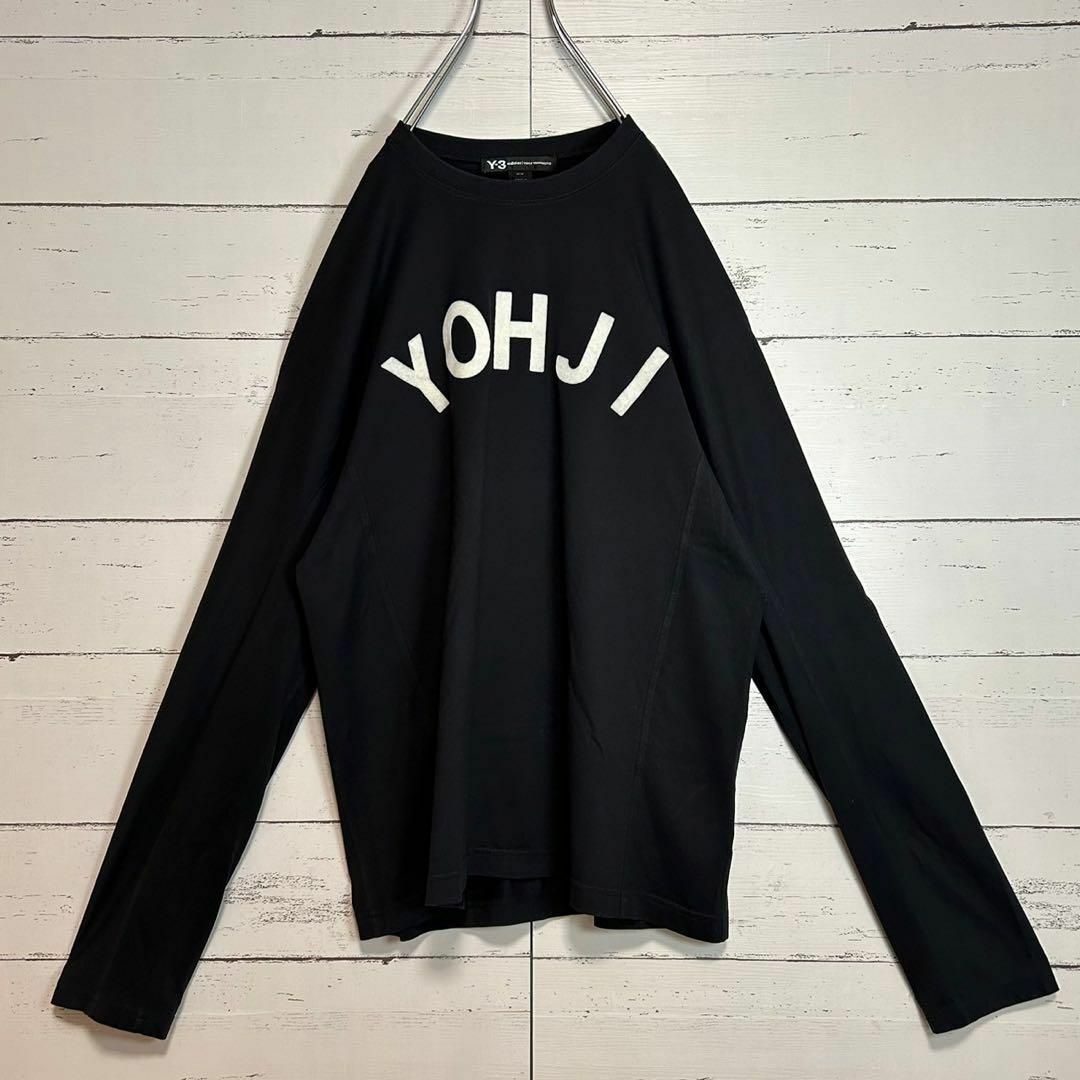 Y-3(ワイスリー)の【大人気モデル】ワイスリー☆センターアーチロゴ ロンT ヨウジヤマモト 黒 メンズのトップス(Tシャツ/カットソー(七分/長袖))の商品写真