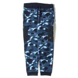 アベイシングエイプ(A BATHING APE)のA BATHING APE ア ベイシング エイプ パンツ サイズ:L 猿迷彩 カーゴ スウェットパンツ ブルーカモ ボトムス ズボン【メンズ】【中古】(その他)