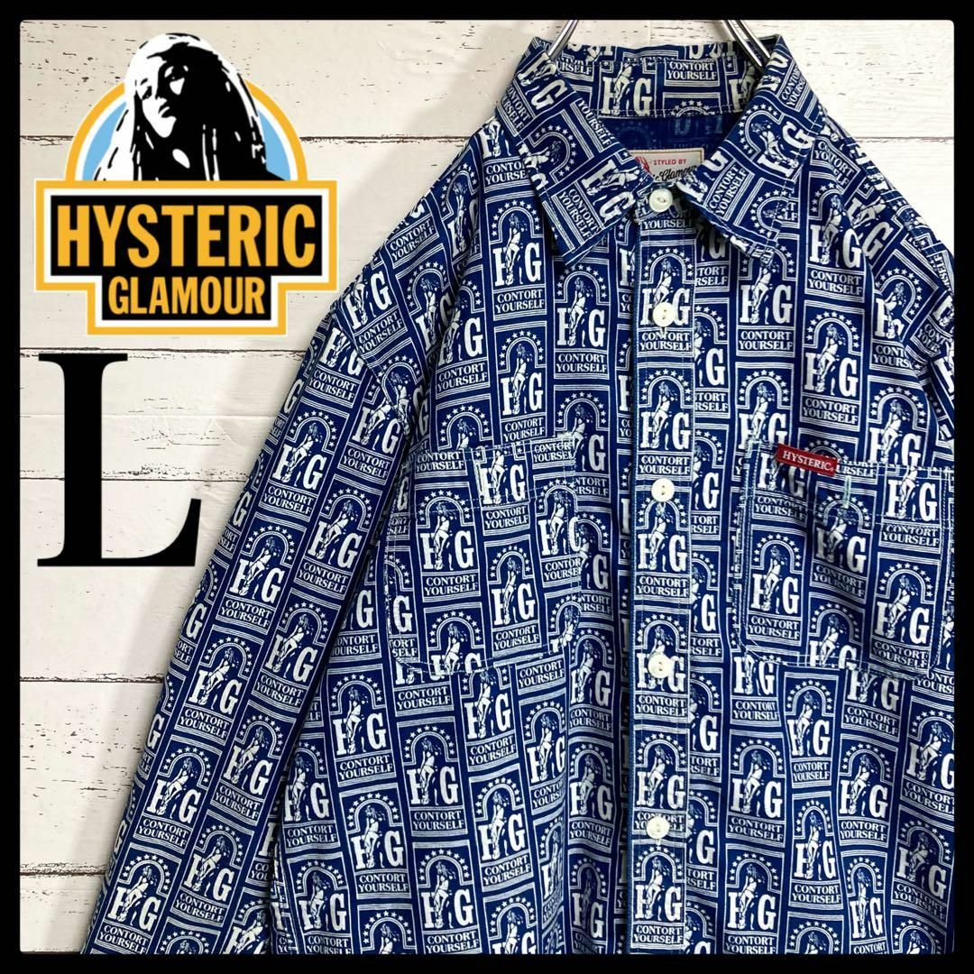 HYSTERIC GLAMOUR(ヒステリックグラマー)の【東海オンエアとしみつ着用】ヒステリックグラマー☆総柄 ヒスガール 長袖シャツ メンズのトップス(シャツ)の商品写真