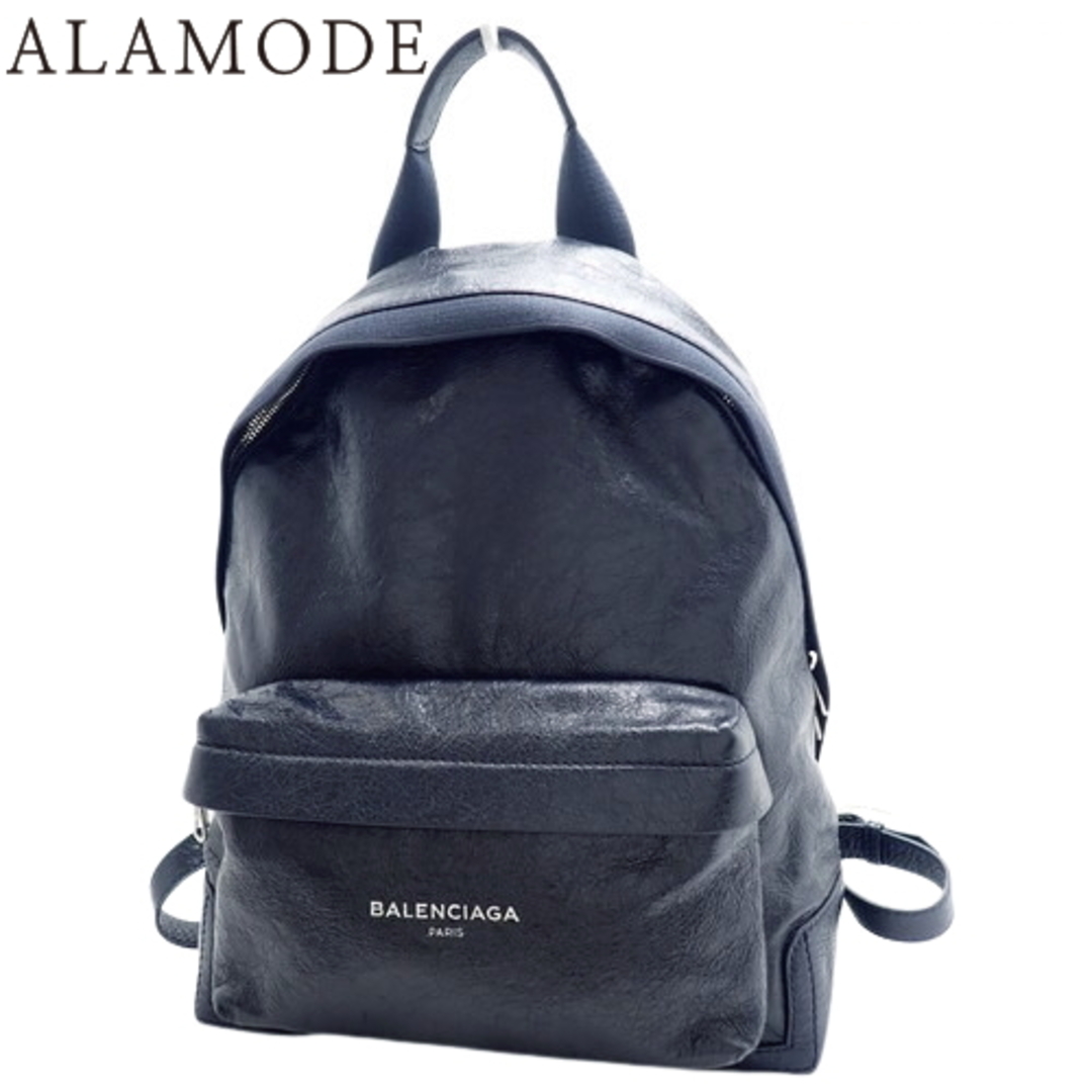 Balenciaga(バレンシアガ)のBALENCIAGA(バレンシアガ) エクスクルーシブライン リュック・バックパック リュックサック デイパック レザー ネイビー紺 シルバー金具 409010 ユニセックス 40802075163【中古】【アラモード】 レディースのバッグ(リュック/バックパック)の商品写真