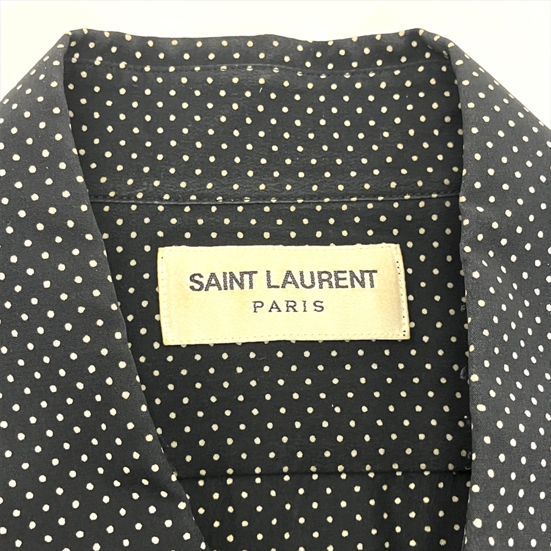 Saint Laurent(サンローラン)のサンローラン SAINT LAURENT 長袖シャツ シルク 340855 ブラック 37 ポルカドット メンズ【中古】 メンズのトップス(シャツ)の商品写真