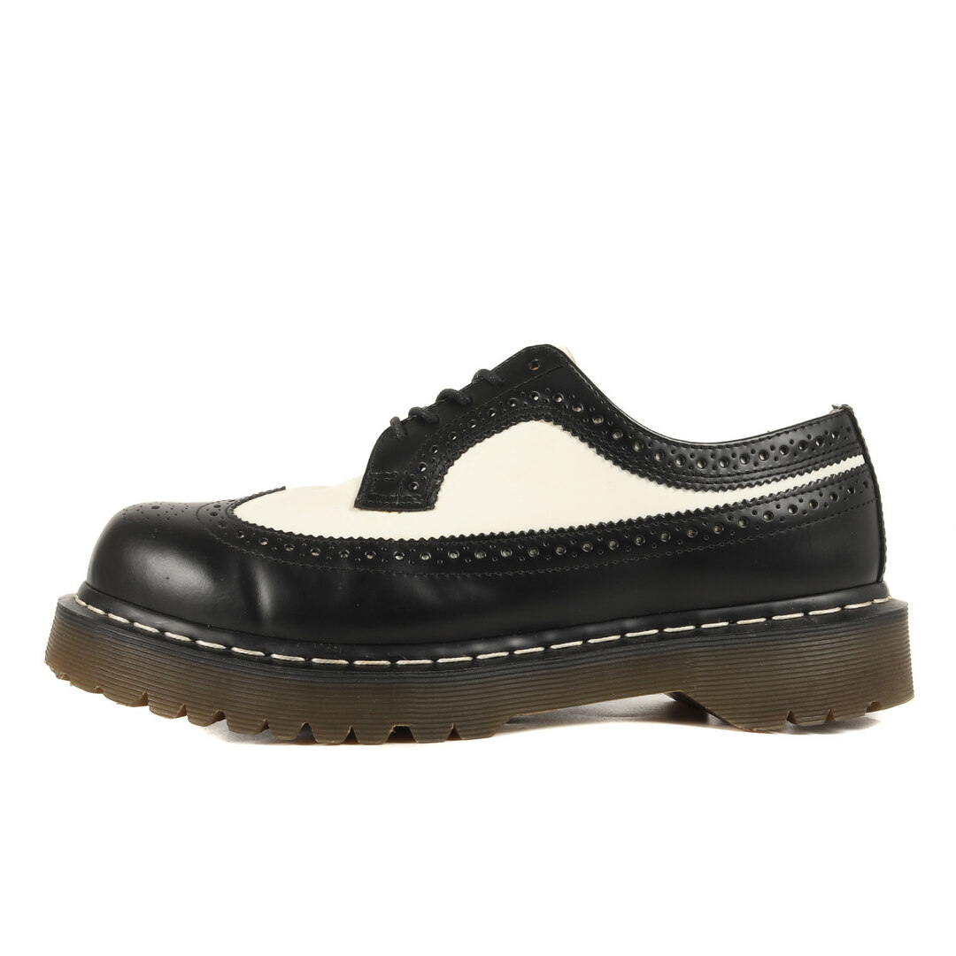 Dr.Martens(ドクターマーチン)のDr.Martens ドクターマーチン サイズ:26.0cm ウィングチップ ブローグ レザー シューズ 3989 BEX BROGUE SHOE ブラック ホワイト 黒白 UK7 ローカット 靴 ブランド【メンズ】【中古】 メンズの靴/シューズ(ブーツ)の商品写真