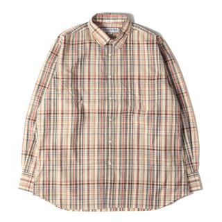 インディヴィジュアライズドシャツ(INDIVIDUALIZED SHIRTS)のINDIVIDUALIZED SHIRTS インディビジュアライズド シャツ サイズ:16 マドラスチェック ラウンドカラー 長袖シャツ CLASSIC FIT ベージュ マルチカラー アメリカ製 トップス トラッド カジュアルシャツ【メンズ】【中古】(シャツ)