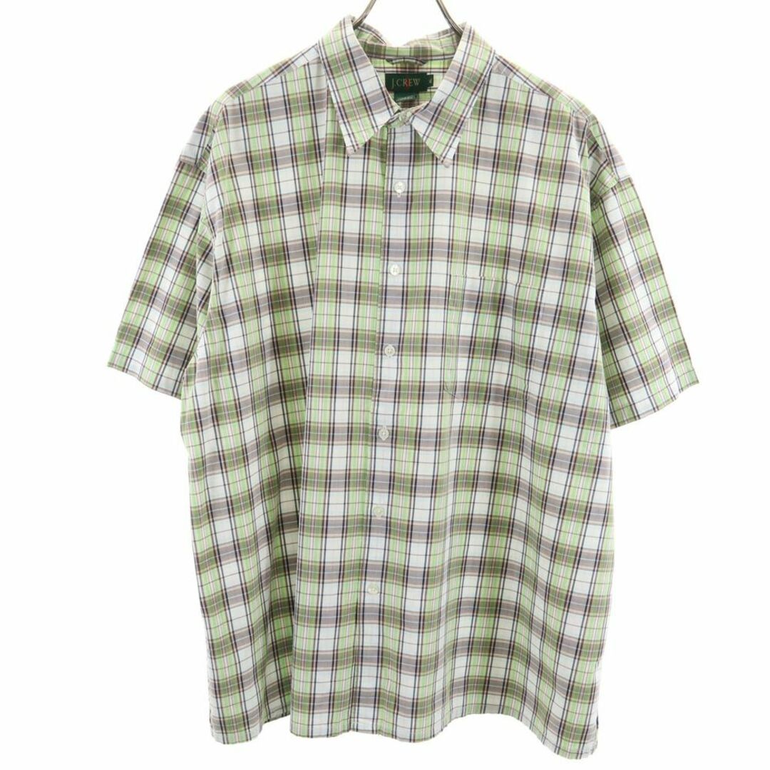 J.Crew(ジェイクルー)のジェイクルー 90s オールド 巨人タグ チェック柄 半袖 シャツ XL J.CREW メンズ 古着 【240324】 メール便可 メンズのトップス(シャツ)の商品写真