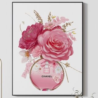 G030 アートポスター CHANEL シャネル 香水 ピンク インテリア(アート/写真)