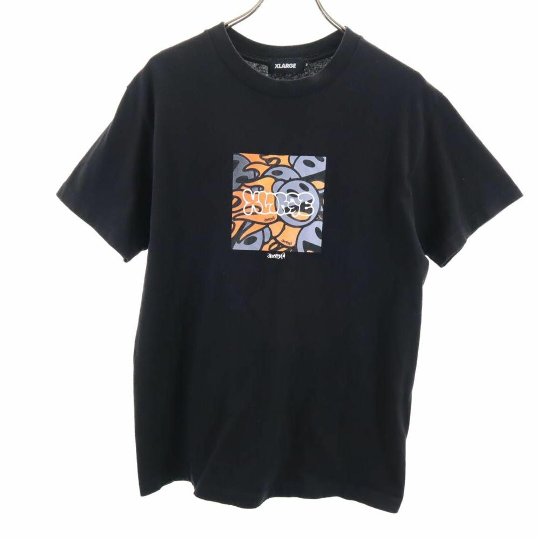 XLARGE(エクストララージ)のエクストララージ プリント 半袖 Tシャツ M ブラック XLARGE メンズ 古着 【240324】 メール便可 メンズのトップス(Tシャツ/カットソー(半袖/袖なし))の商品写真