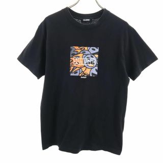 エクストララージ プリント 半袖 Tシャツ M ブラック XLARGE メンズ 古着 【240324】 メール便可