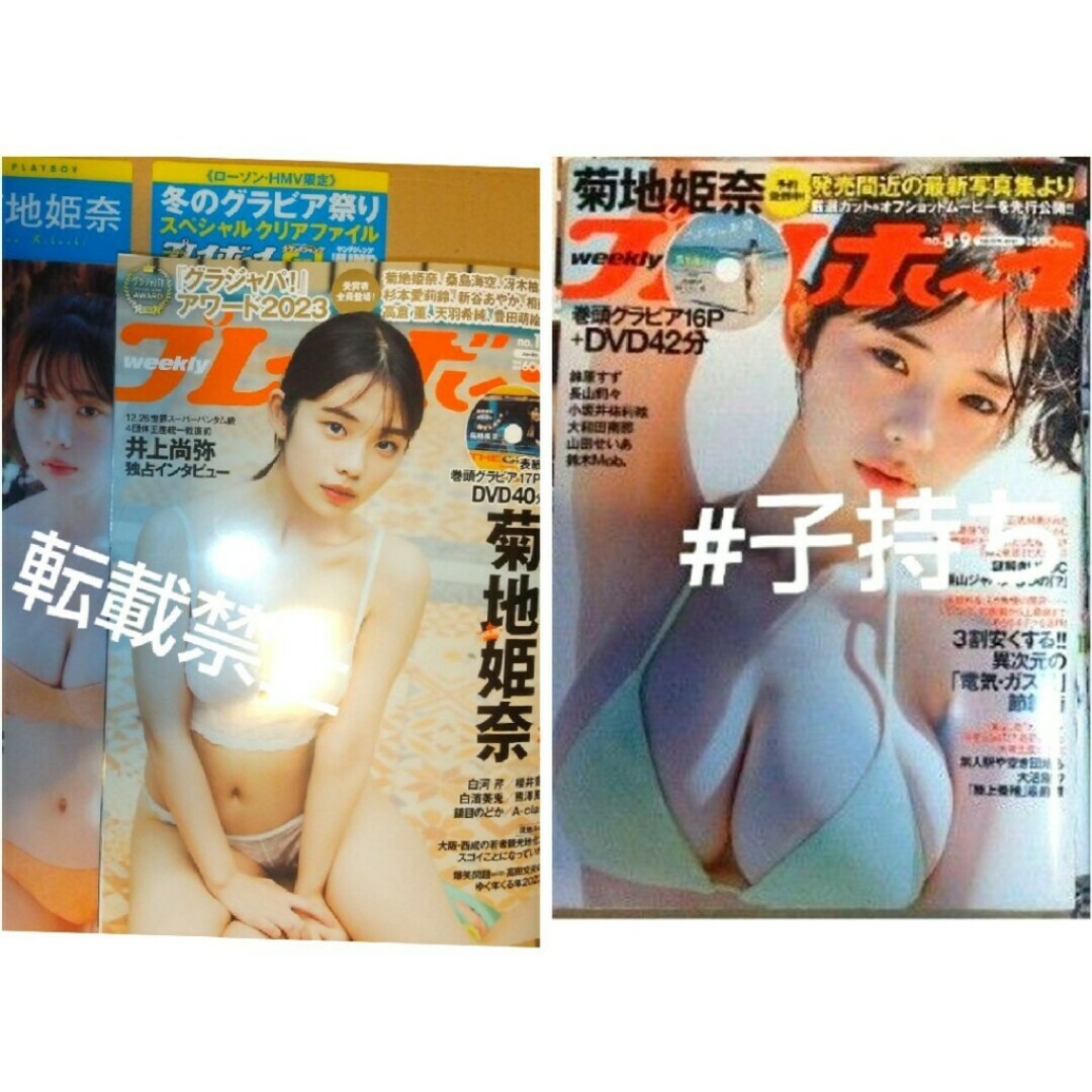 週刊プレイボーイ2023年No.8/9日号+週刊プレイボーイ2024年1月8日号 エンタメ/ホビーの雑誌(その他)の商品写真