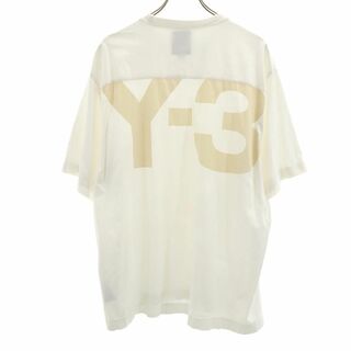 ワイスリー バックプリント 半袖 Tシャツ M ホワイト系 Y-3 Yohji Yamamoto メンズ 古着 【240324】