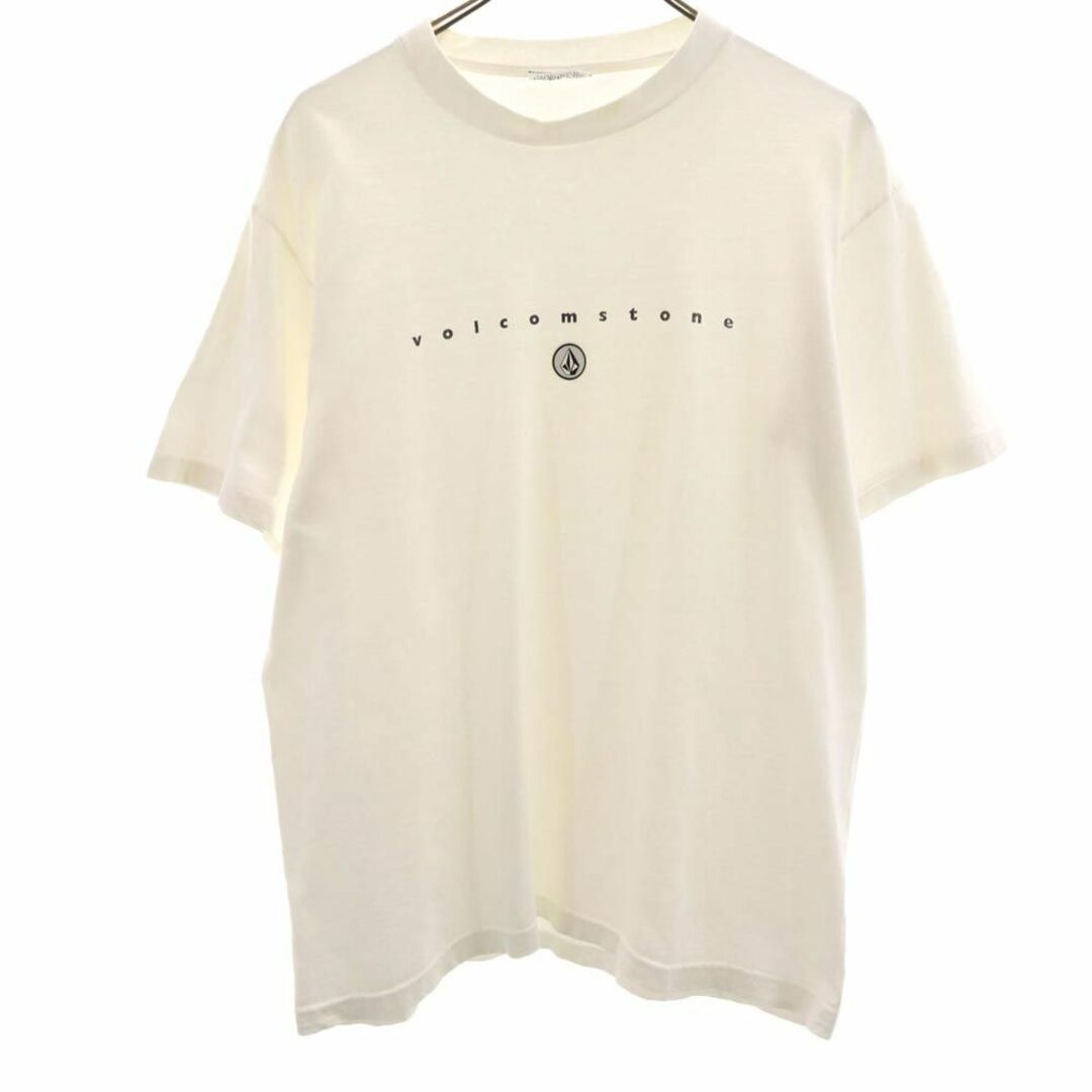 volcom(ボルコム)のボルコム プリント 半袖 Tシャツ L ホワイト系 VOLCOM メンズ 古着 【240324】 メール便可 メンズのトップス(Tシャツ/カットソー(半袖/袖なし))の商品写真