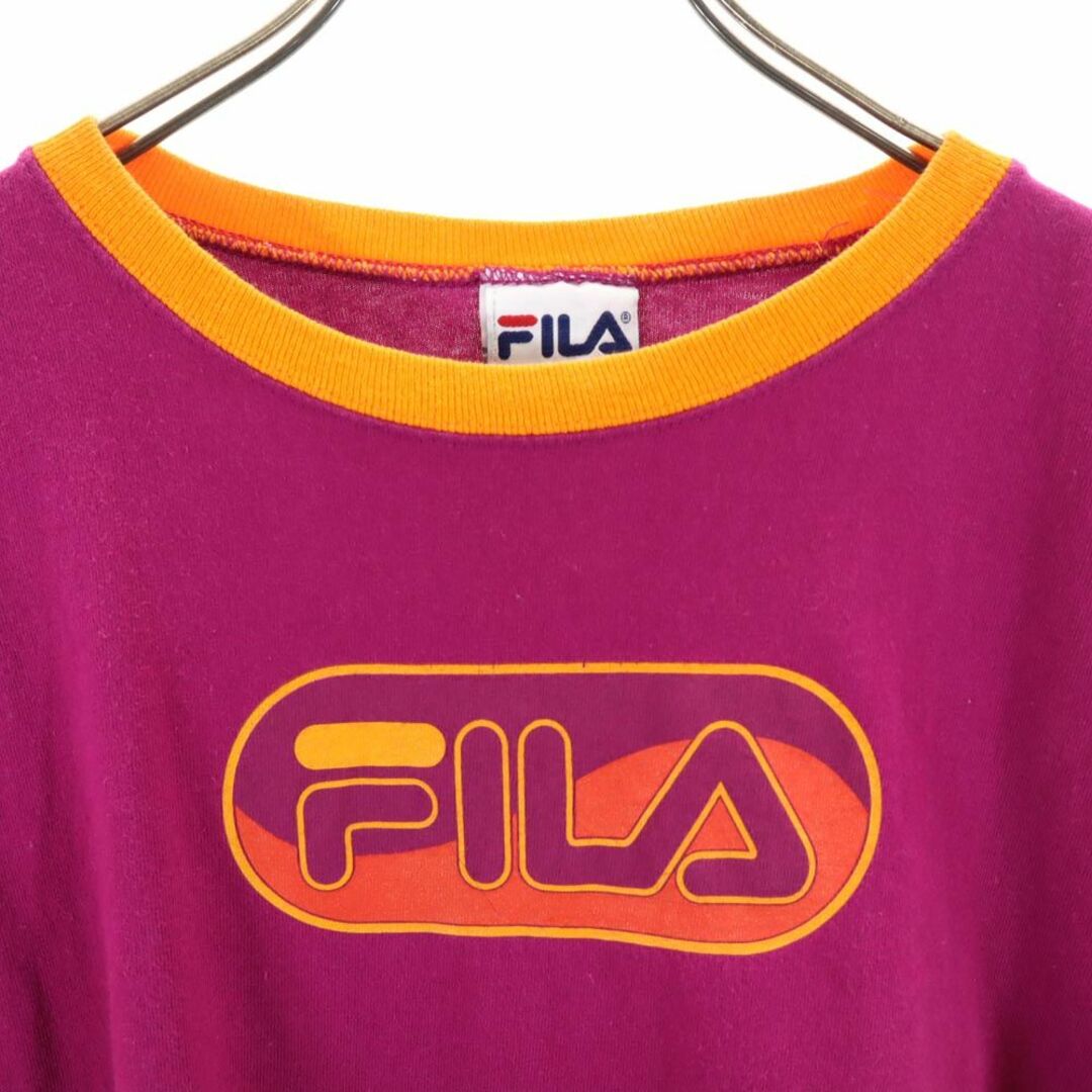 FILA(フィラ)のフィラ 90s USA製 オールド 半袖 Tシャツ L パープル系 FILA メンズ 古着 【240324】 メール便可 メンズのトップス(Tシャツ/カットソー(半袖/袖なし))の商品写真