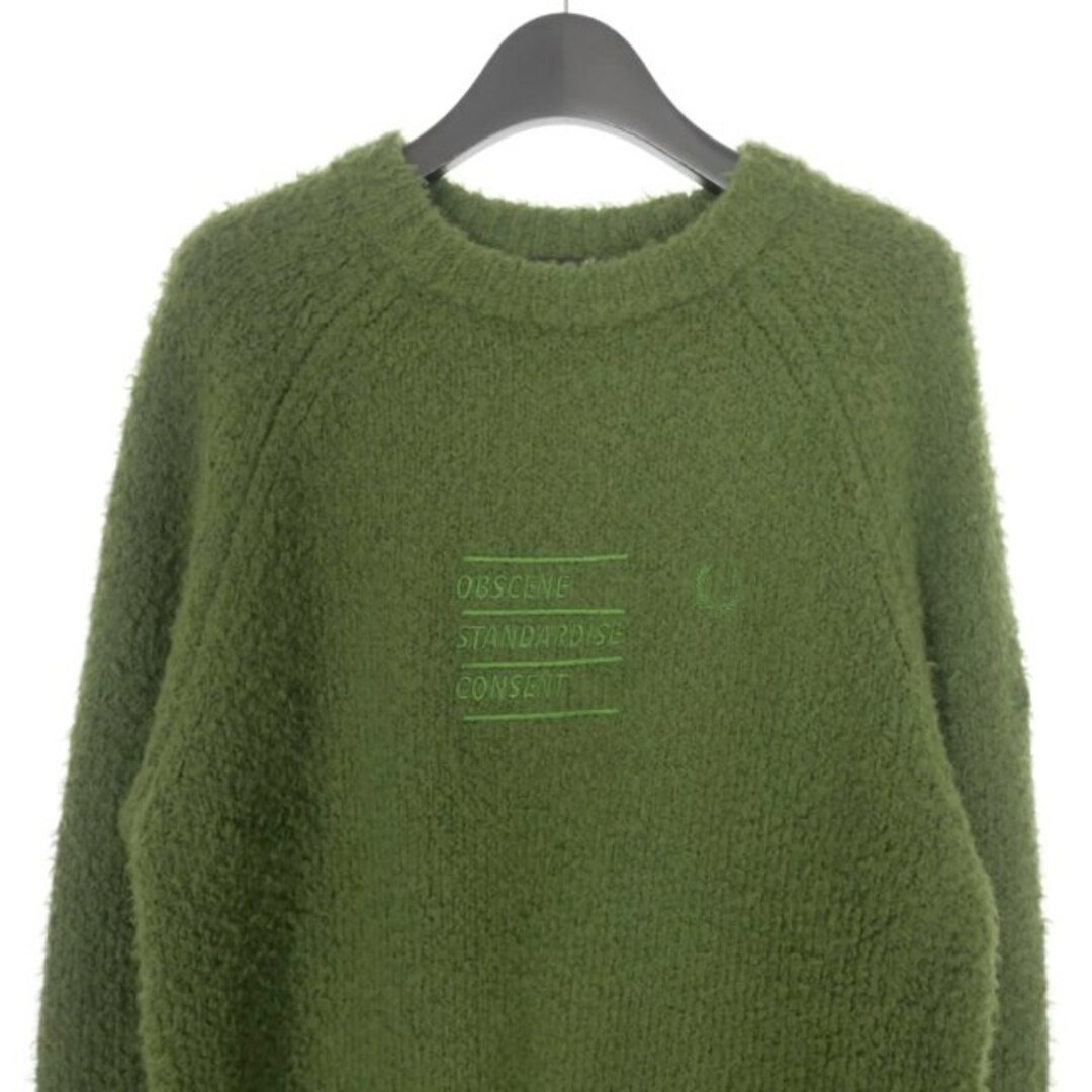 RAF SIMONS(ラフシモンズ)のラフシモンズ × フレッドペリー FLUFFY KNIT JUMPER M 緑 メンズのトップス(ニット/セーター)の商品写真