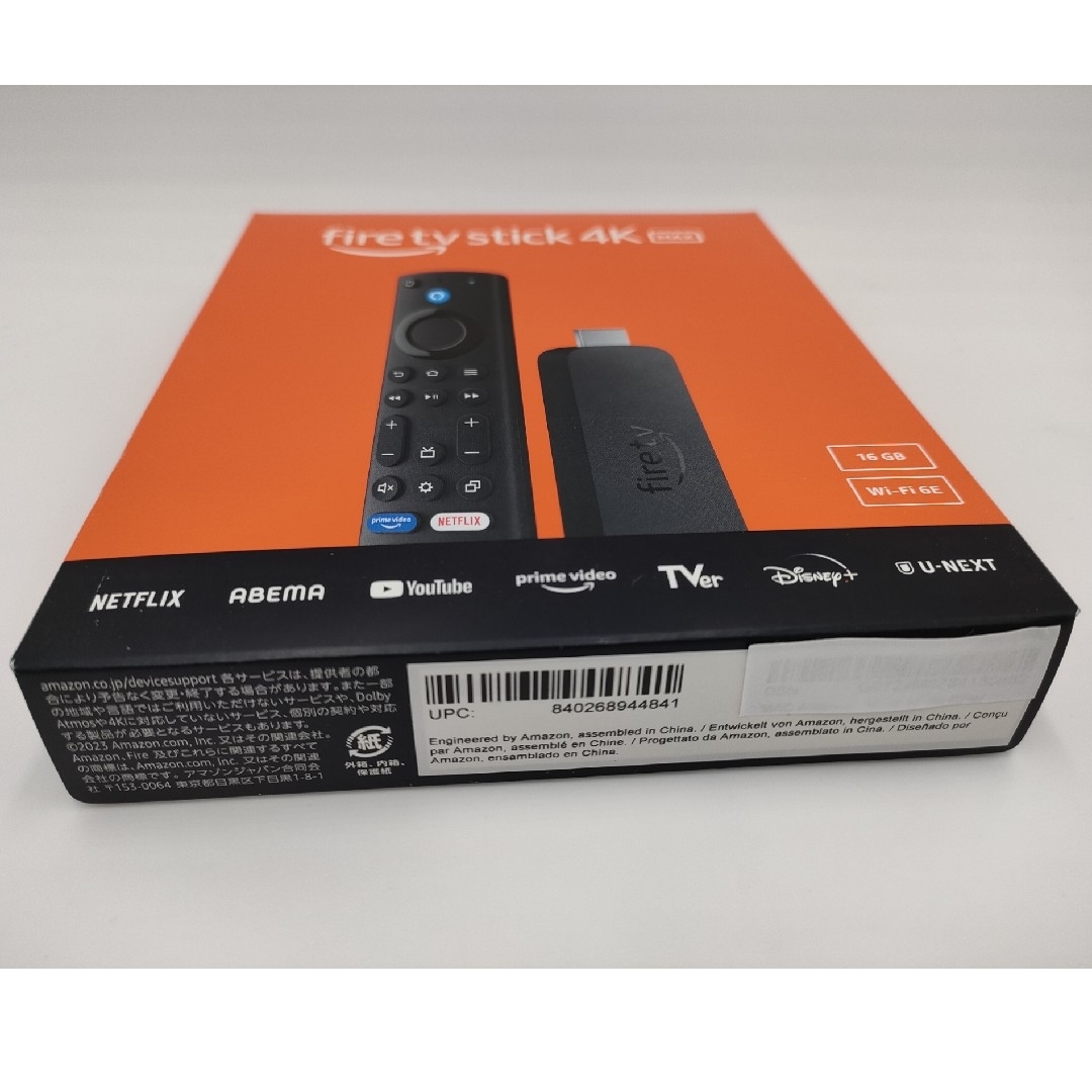 Amazon(アマゾン)のアマゾン Fire TV Stick 4K Max 第2世代 B0BW37QY… スマホ/家電/カメラのスマートフォン/携帯電話(その他)の商品写真