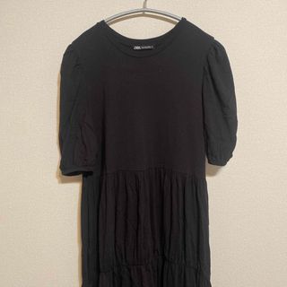 ザラ(ZARA)のZARA ワンピース M ブラック(ロングワンピース/マキシワンピース)