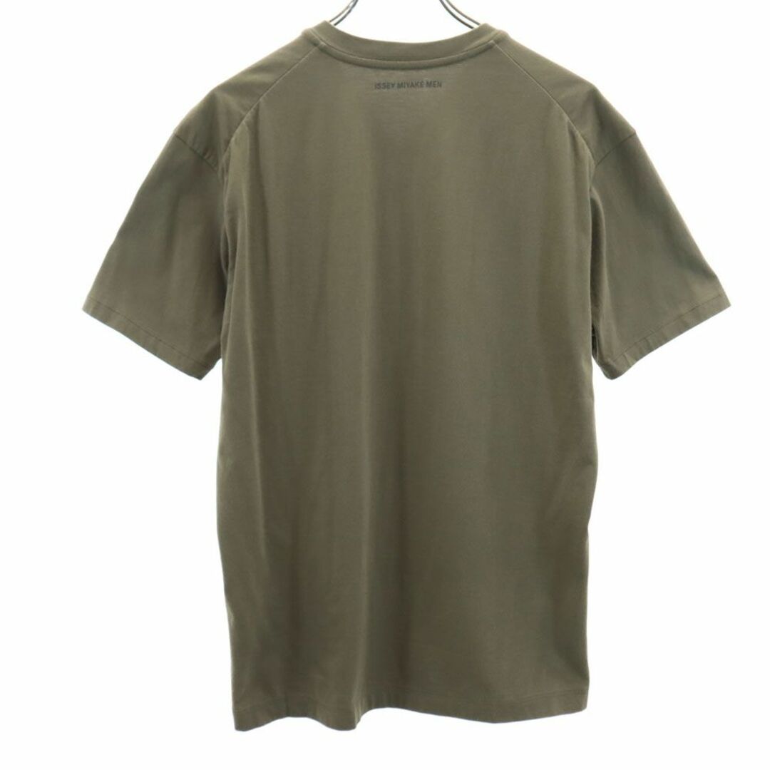 ISSEY MIYAKE(イッセイミヤケ)のイッセイミヤケ 半袖 Vネック Tシャツ 2 カーキ系 ISSEY MIYAKE メンズ 古着 【240324】 メール便可 メンズのトップス(Tシャツ/カットソー(半袖/袖なし))の商品写真