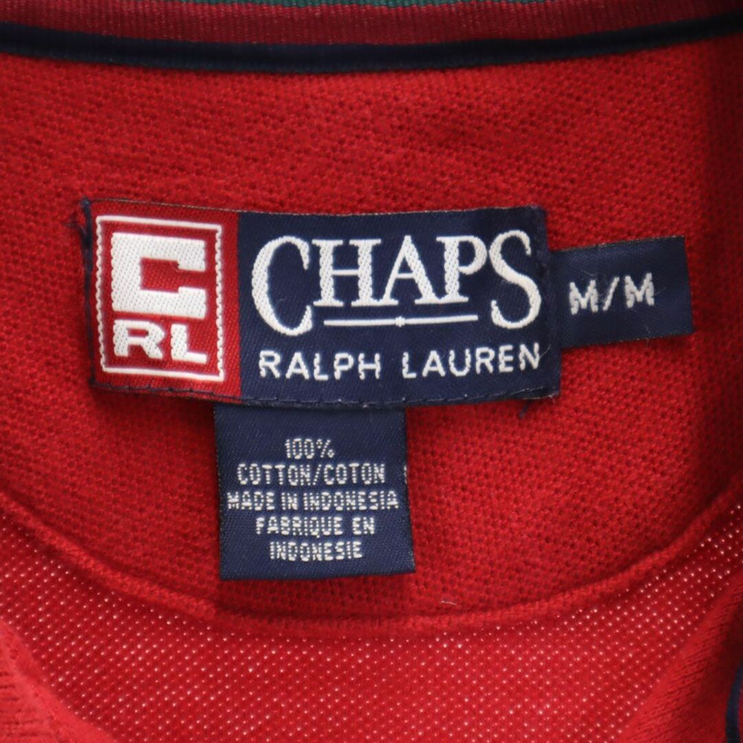 CHAPS(チャップス)のチャップスラルフローレン 半袖 ポロシャツ M レッド系 CHAPS RALPH LAUREN 鹿の子 メンズ 古着 【240324】 メンズのトップス(ポロシャツ)の商品写真