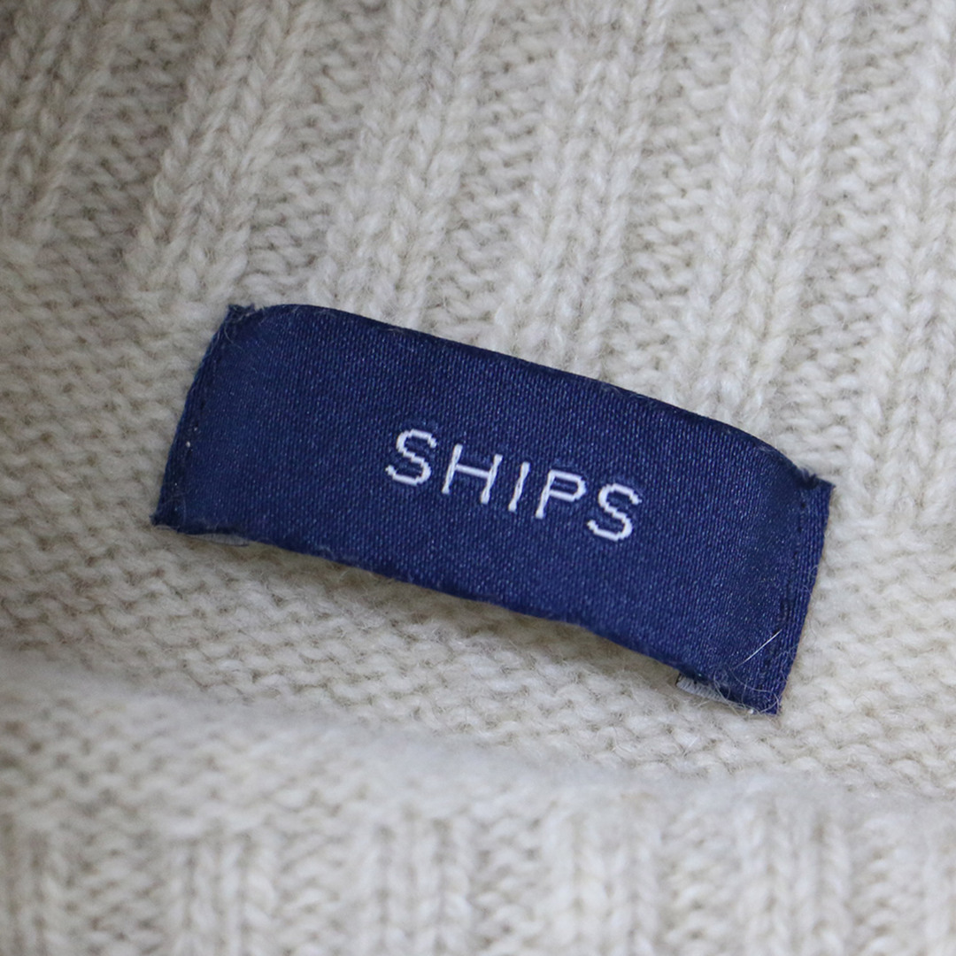 SHIPS(シップス)のSHIPS シップス ニット ウール カシミヤ セーター ベージュ FREE タートルネック チュニック丈 長袖 トップス カットソー プルオーバー 日本製 シンプル オフィス カジュアル 大人 きれいめ 【レディース】【中古】 レディースのトップス(ニット/セーター)の商品写真