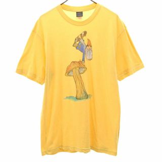 ボルコム(volcom)のボルコム 90s オールド プリント 半袖 Tシャツ L イエロー系 VOLCOM メンズ 古着 【240324】 メール便可(Tシャツ/カットソー(半袖/袖なし))