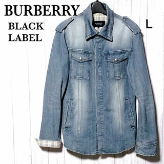 BURBERRY BLACK LABEL - バーバリーブラックレーベル デニムシャツジャケット L BURBERRY