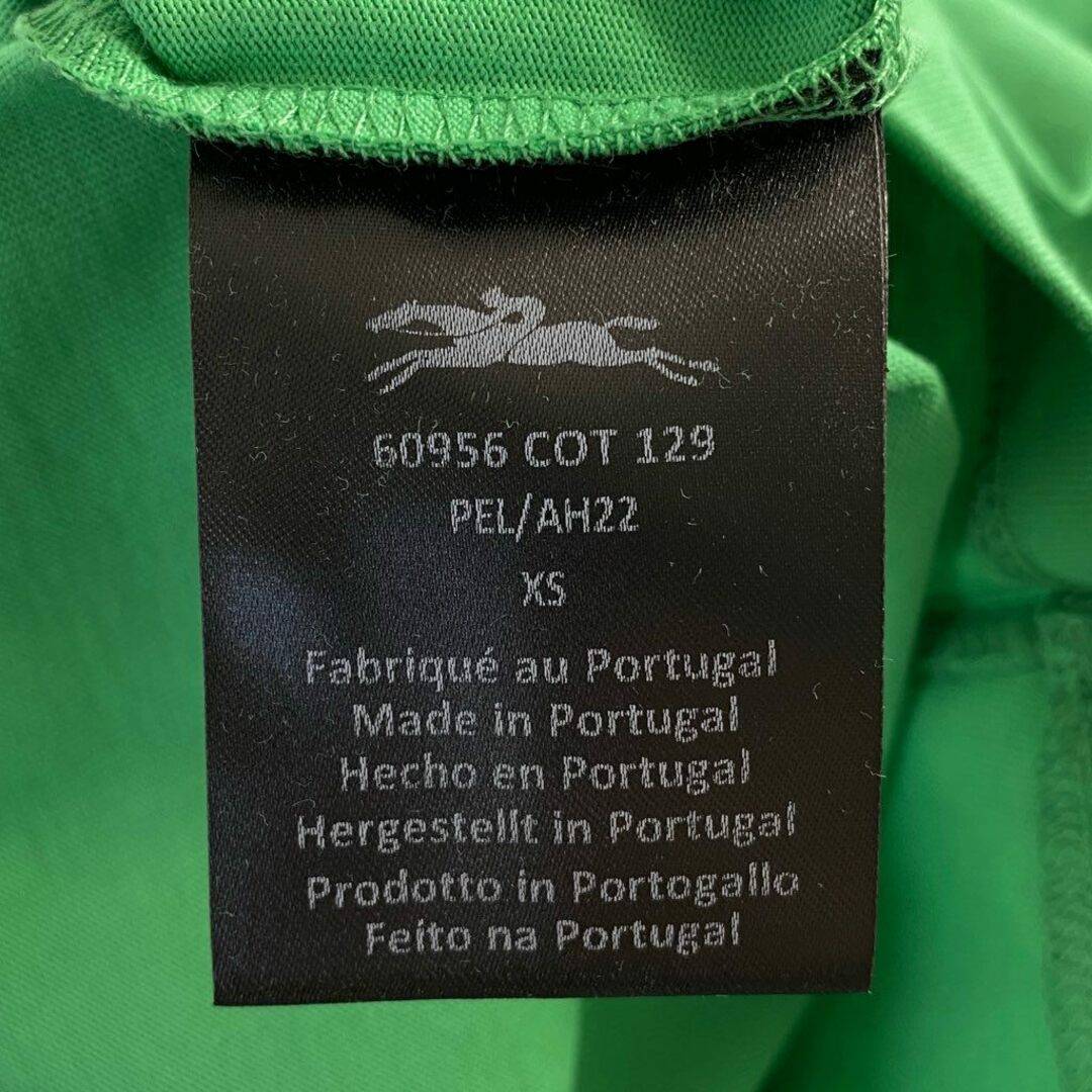 LONGCHAMP(ロンシャン)の19c24 ポルトガル製 LONGCHAMP ロンシャン 半袖カットソー Tシャツ トップス XS グリーン コットン100％ レディース レディースのトップス(カットソー(半袖/袖なし))の商品写真