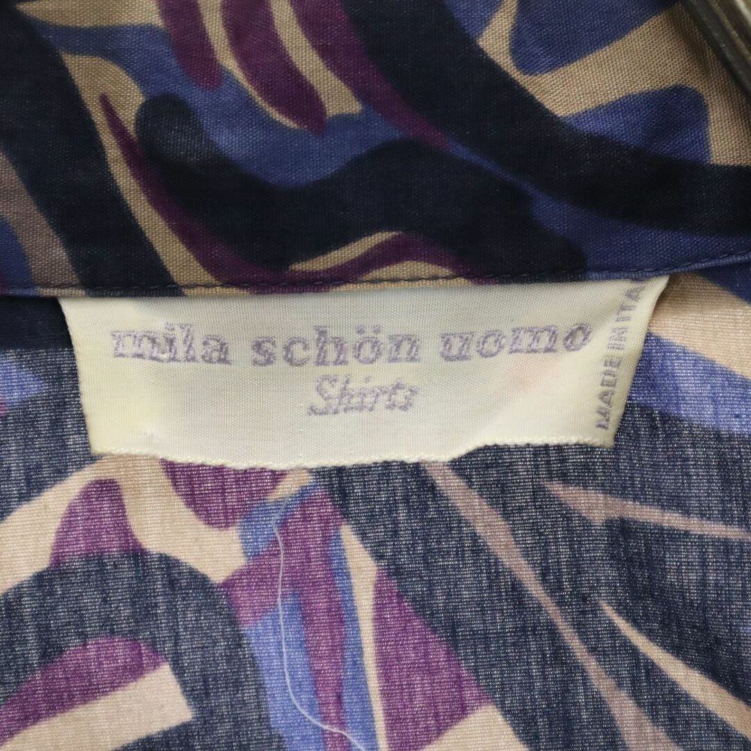 mila schon(ミラショーン)のミラショーン イタリア製 総柄 半袖 シャツ S ブルー系 mila schon uomo Shirts メンズ 古着 【240324】 メンズのトップス(シャツ)の商品写真