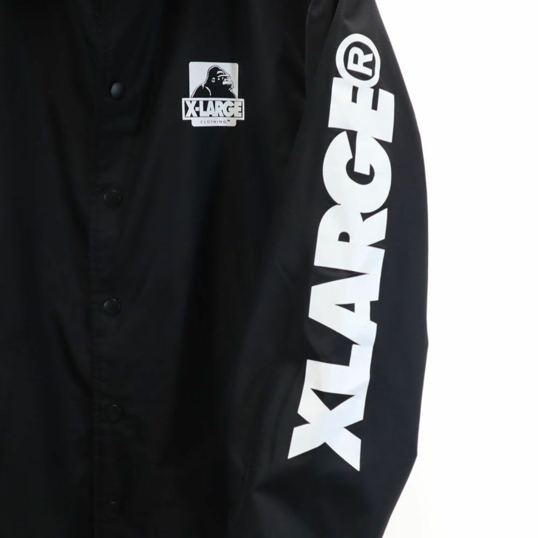 XLARGE(エクストララージ)のエクストララージ バックプリント コーチジャケット M 黒 XLARGE メンズ 古着 【240324】 メンズのジャケット/アウター(ナイロンジャケット)の商品写真