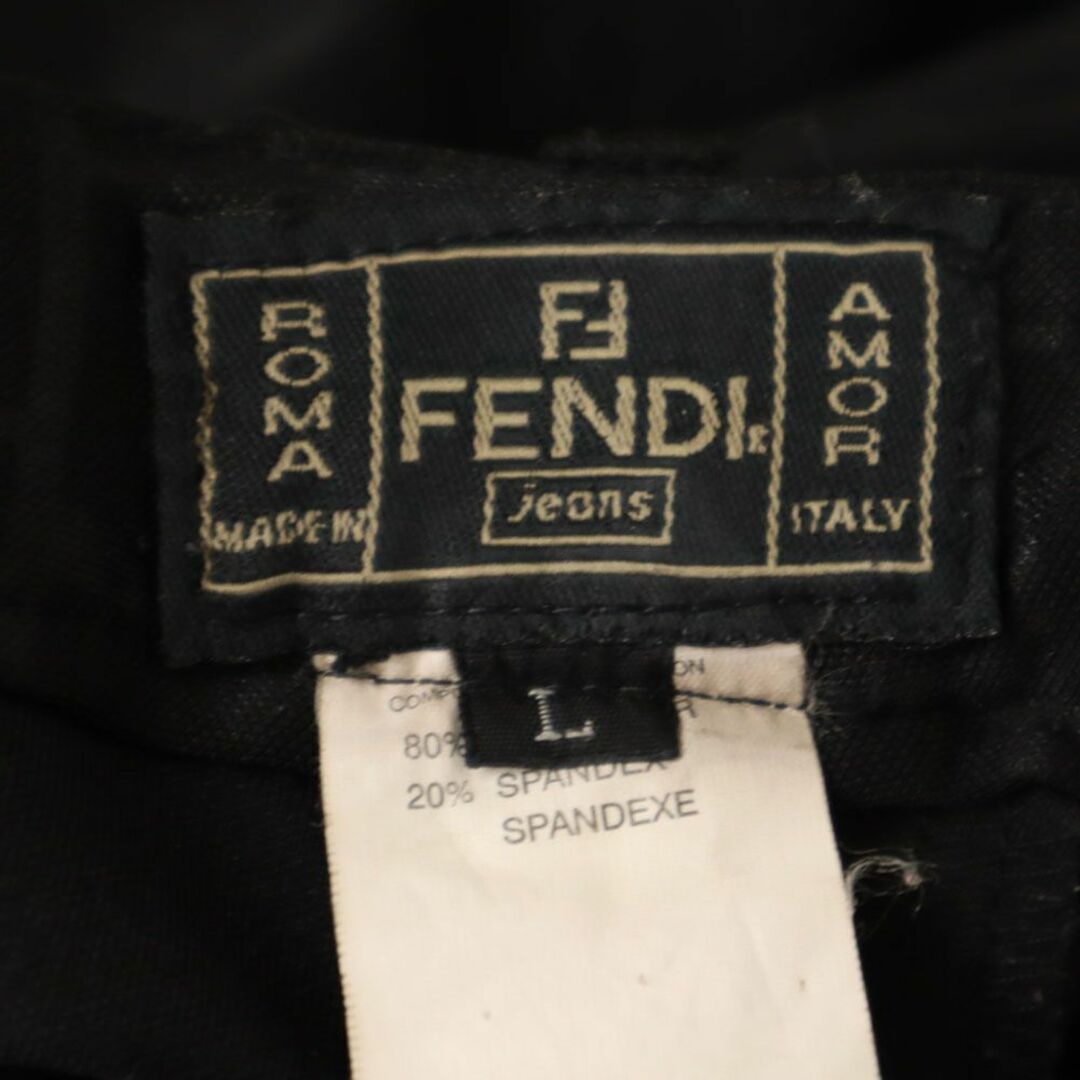 FENDI(フェンディ)のフェンディ イタリア製 総柄 スラックスパンツ L 黒 FENDI レディース 古着 【240324】 レディースのパンツ(その他)の商品写真