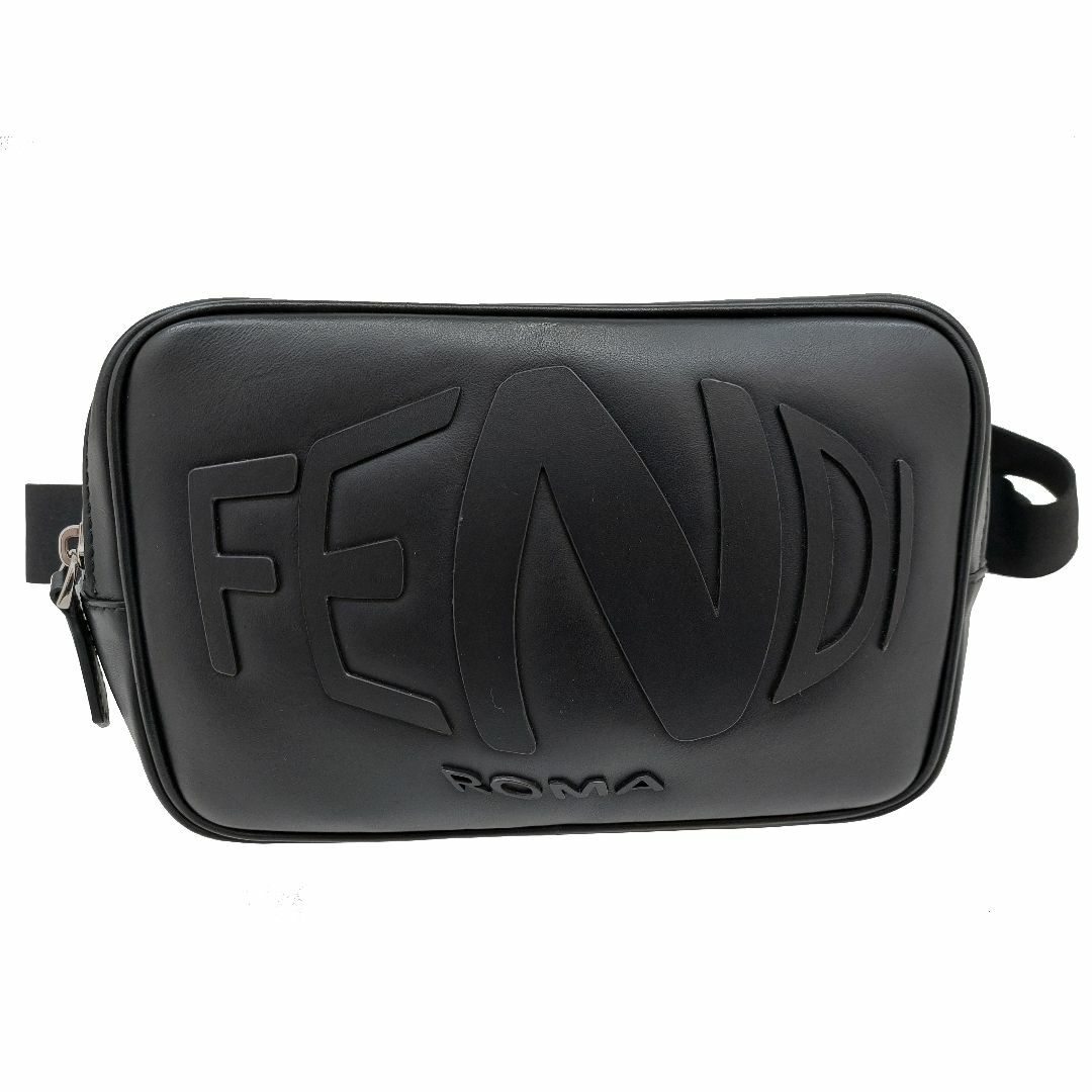 FENDI(フェンディ)の未使用品！FENDI【フェンディ】フィッシュアイ ロゴ レザー ボディバッグ メンズのバッグ(ボディーバッグ)の商品写真