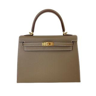 エルメス(Hermes)の新品 HERMES エルメス Kelly25 Sellier ケリー25 セリエ Etoupe エトープ GHW ゴールド金具 B刻(ショルダーバッグ)