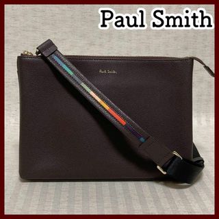 ポールスミス(Paul Smith)のPaul Smith ポールスミス　インレイドストライプハンドルショルダーバッグ(ショルダーバッグ)