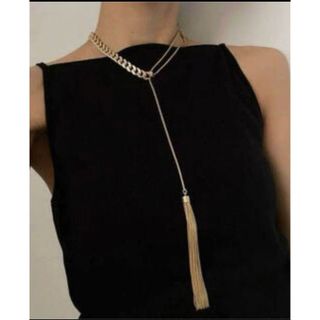 アメリヴィンテージ(Ameri VINTAGE)のAmeri VINTAGE CHAIN FRINGE NECKLACE ゴールド(ネックレス)