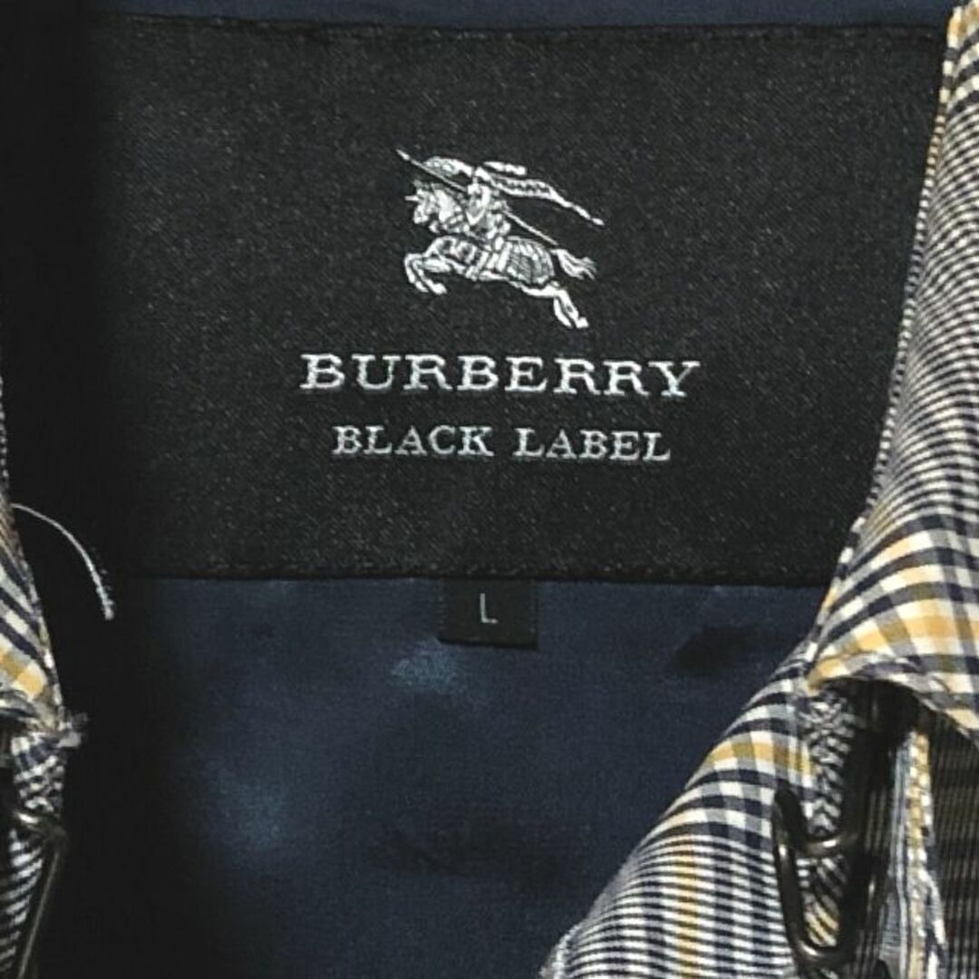 BURBERRY BLACK LABEL(バーバリーブラックレーベル)のバーバリーブラックレーベル チェック ステンカラーコート L BURBERRY メンズのジャケット/アウター(ステンカラーコート)の商品写真