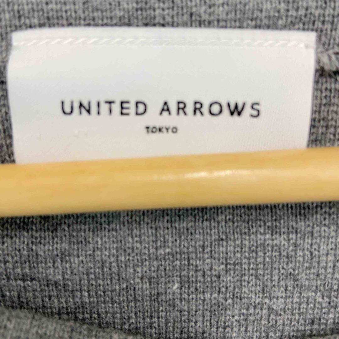 UNITED ARROWS(ユナイテッドアローズ)のUNITED ARROWS ユナイテッドアローズ レディース ニット/セーター コットン 無地 グレー ボートネック レディースのトップス(ニット/セーター)の商品写真