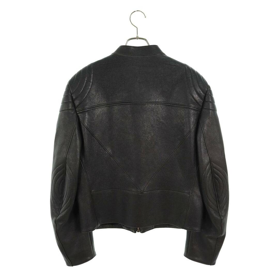 PRADA(プラダ)のプラダ  Black Leather Biker Jacket UPW423 2D02 ジップアップバイカーレザージャケット メンズ 48 メンズのジャケット/アウター(レザージャケット)の商品写真