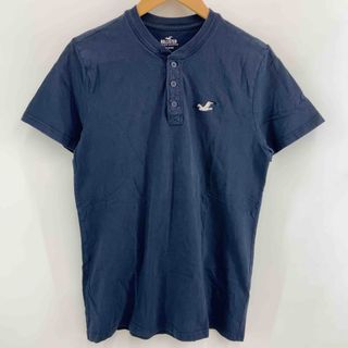 ホリスター(Hollister)のHOLLISTER　ホリスター　濃紺　ネイビー　丸首　かもめ　シーガル　ワッペン付き　メンズ Tシャツ（半袖）サイズМ(Tシャツ/カットソー(半袖/袖なし))