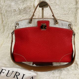 フルラ(Furla)の極美品✨フルラ パイパールクス 2way ショルダーバッグ クロコ型押し レザー(ショルダーバッグ)