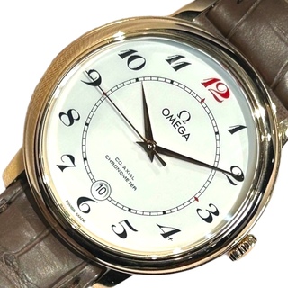 オメガ(OMEGA)の　オメガ OMEGA デビルプレステージ コーアクシャル クロノメーター 424.53.40.20.04.004 ホワイト K18ピンクゴールド 自動巻き メンズ 腕時計(その他)