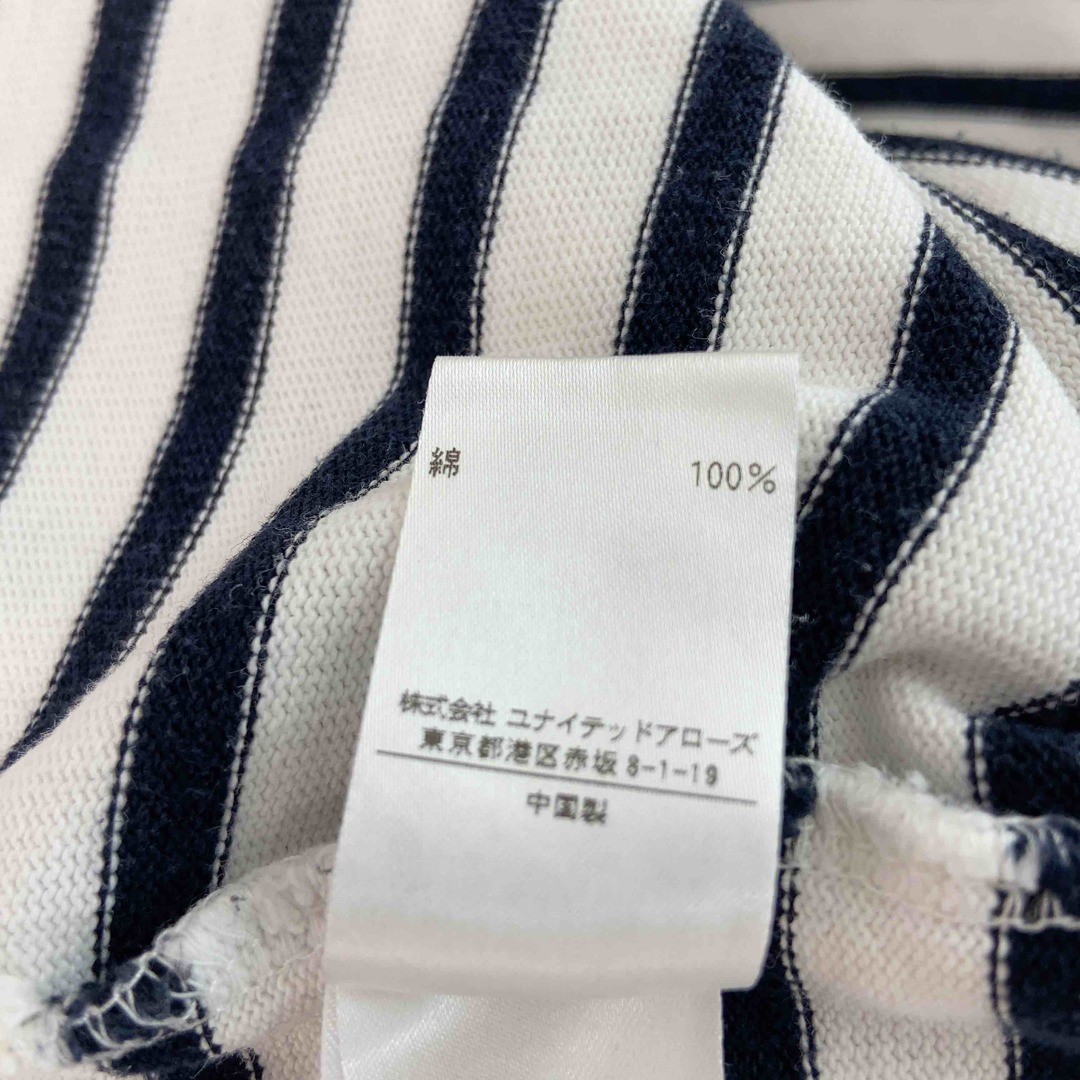 UNITED ARROWS(ユナイテッドアローズ)のUNITED ARROWS ユナイテッドアローズ 　紺×白　ボーダー　ボートネック　メンズ Tシャツ（長袖） メンズのトップス(Tシャツ/カットソー(七分/長袖))の商品写真