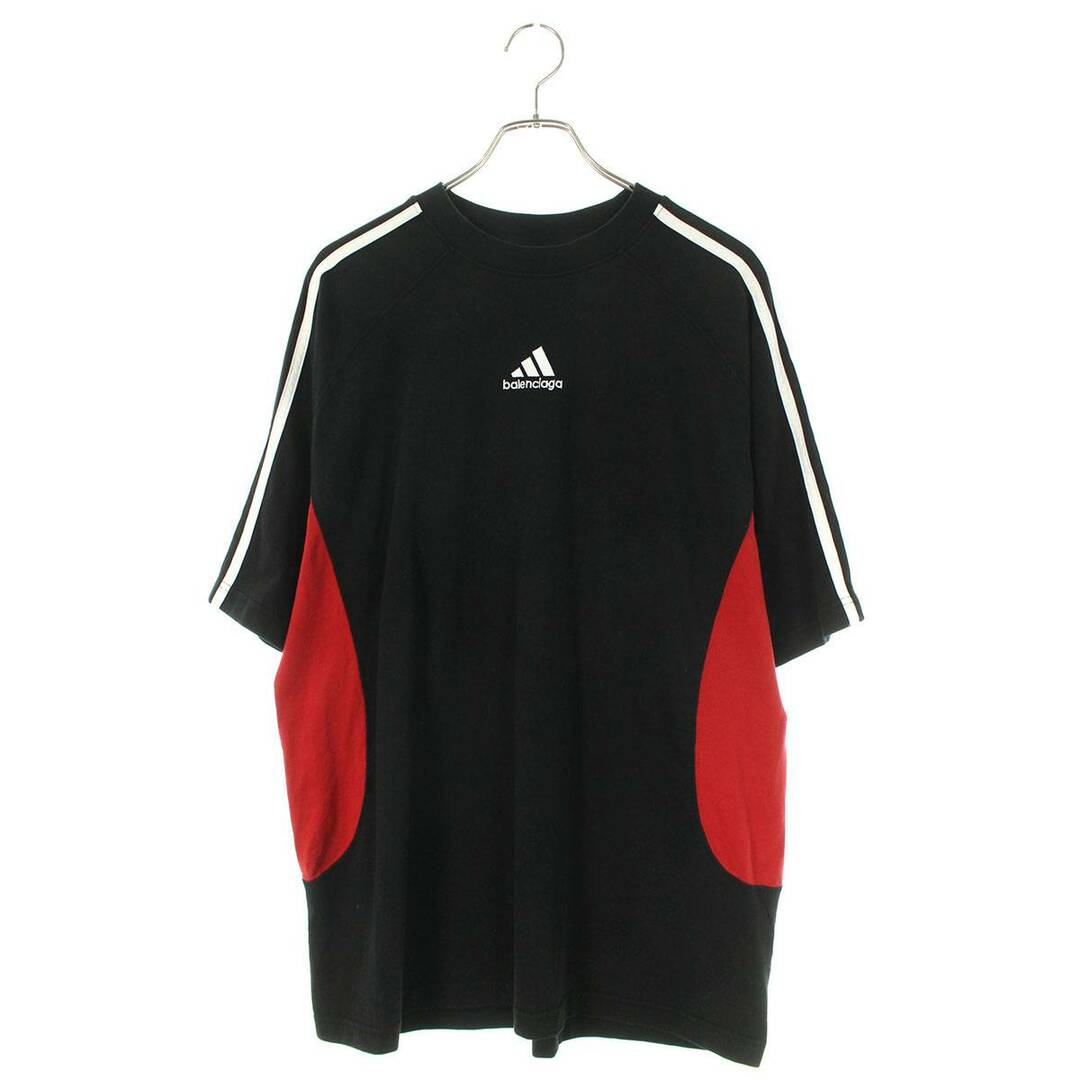 Balenciaga(バレンシアガ)のバレンシアガ ×アディダス adidas  23SS  712401 TNVA6 ロゴ刺繍スリーラインTシャツ メンズ M メンズのトップス(Tシャツ/カットソー(半袖/袖なし))の商品写真