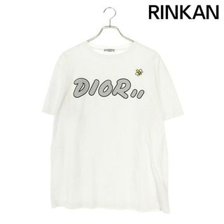 ディオール(Dior)のディオール ×カウズ KAWS　  19SS  923J611X1241 フロッキーロゴBEE刺繍Tシャツ メンズ S(Tシャツ/カットソー(半袖/袖なし))