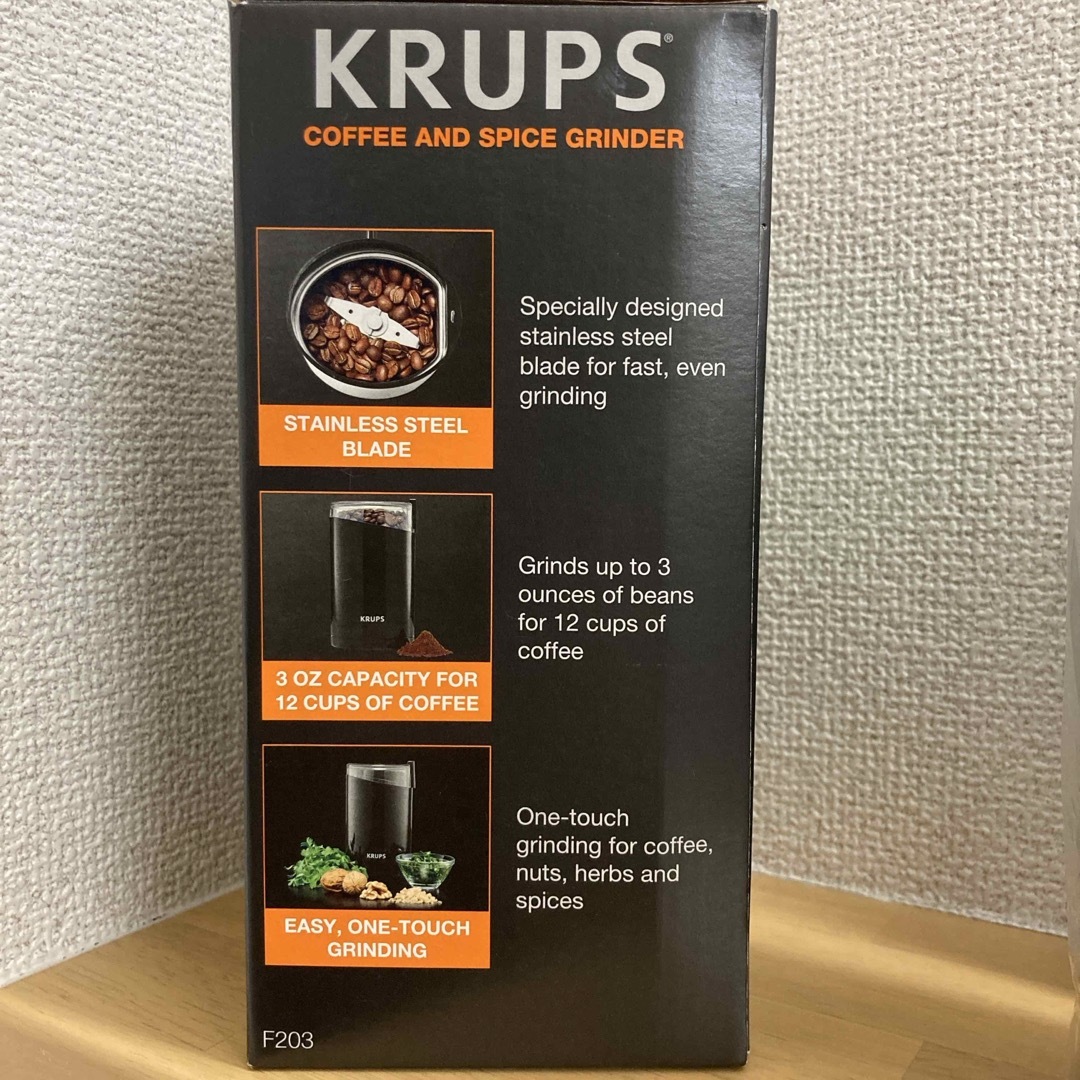 KRUPS 電動コーヒーグラインダー スマホ/家電/カメラの調理家電(電動式コーヒーミル)の商品写真