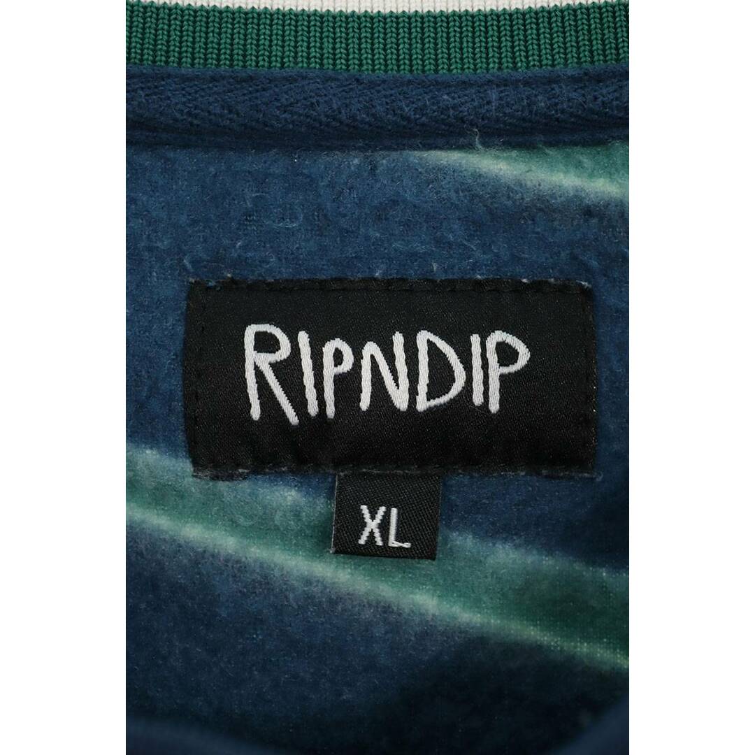 RIPNDIP(リップンディップ)のリップンディップ ロゴ刺繍フリースクルーネックスウェット メンズ XL メンズのトップス(スウェット)の商品写真