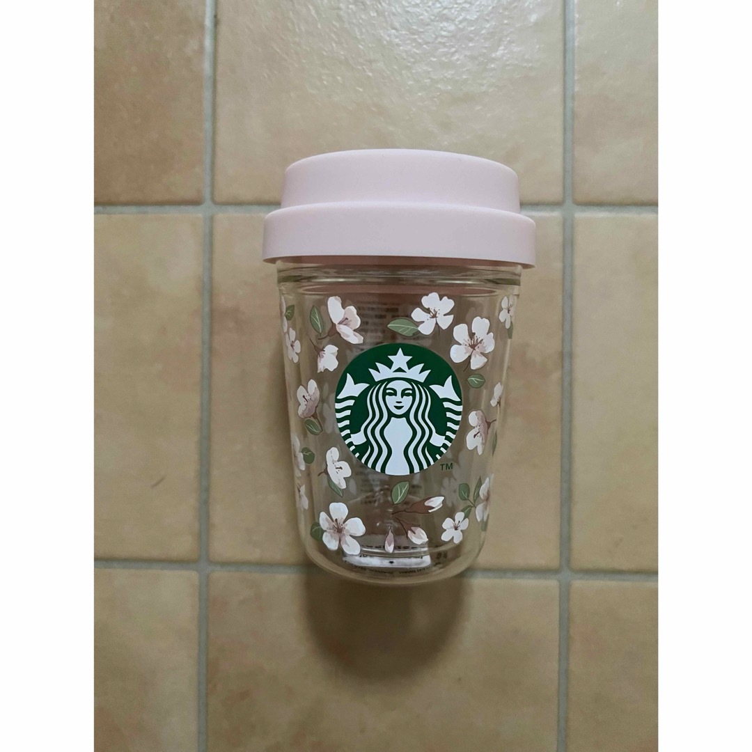 Starbucks(スターバックス)のSAKURA2024 ダブルウォール耐熱グラスカップ296ml インテリア/住まい/日用品のキッチン/食器(グラス/カップ)の商品写真