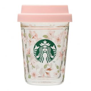 スターバックス(Starbucks)のSAKURA2024 ダブルウォール耐熱グラスカップ296ml(グラス/カップ)