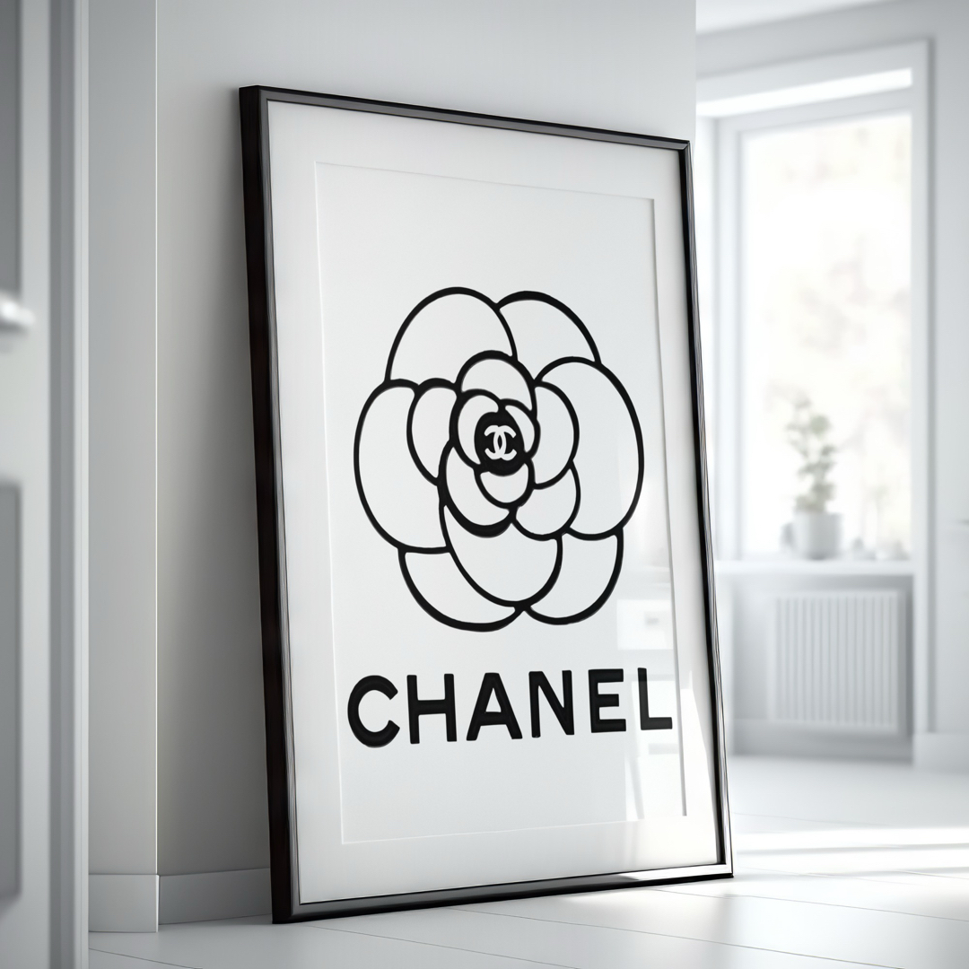 G074 アートポスター CHANEL シャネル モノクロ シンプル インテリア ハンドメイドのインテリア/家具(アート/写真)の商品写真