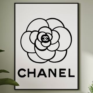 G074 アートポスター CHANEL シャネル モノクロ シンプル インテリア(アート/写真)