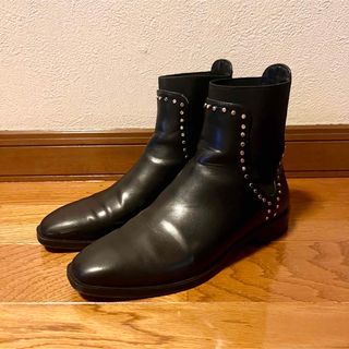 ザラ(ZARA)のZARA ザラ チェルシーブーツ スタッズ 黒 36(ブーツ)